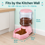[Scale AI] benefits_list, 3.8L Automatic Pet Feeder Dog Cat Drinking Bowl Large Capacity Water Food Holder